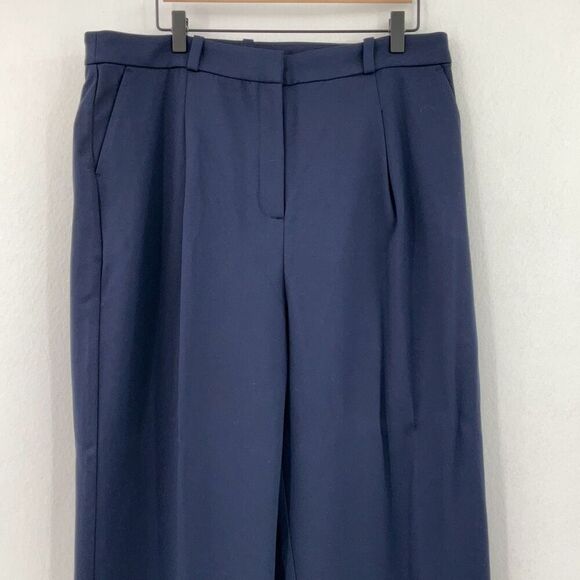NWT J. Crew Blue Wide Leg Ultra High Rise Pleated Trouser Pants Size 16 - Picture 6 of 12